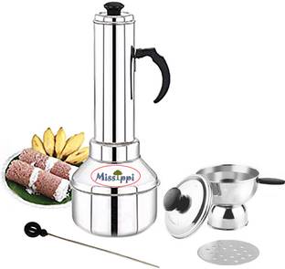 MISSIPPI Stainless Steel Puttu maker / Puttukudam and Chiratta Puttu maker COMBO Stainless Steel Steamer