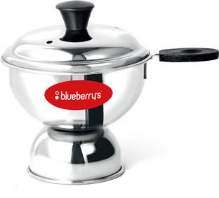 BlueBerry's Chirattaput Put Maker with Lid and Pressure Cooker Use|Made in India (Silver) Stainless Steel Steamer