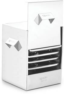 Rudra SS Stainless Steel Square idly cooker-4 plates, Steamer, Gas Induction Compatible Stainless Steel Steamer