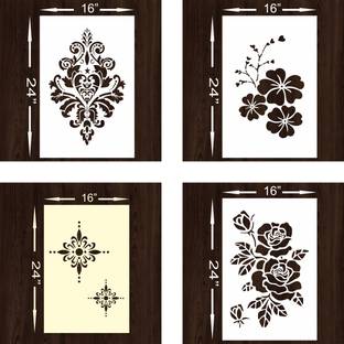 FLEXISHINE DECOR Size- 16X24 Inch, Theme- Classy (2040) DIY Painting Suitable For Bedroom, Drawing Room & Office Decoration Home Wall Arts Stencil