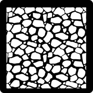 Kachi Pencil Stone Wall Pattern Craft Stencils for Wall Painting Big Size 12x12 inch Reusable Stencil for Painting, Fabric, Glass, Wall Painting, and Craft Painting, 2070 , Art & Craft Painting Stencil