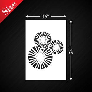 Kayra Decor Modern Circle Wall Design Stencils for Wall Painting for Home Wall Decoration � Suitable for Room Decor, Ceiling, Craft and Floors (16 inch x 24 inch) (KHS260) KHS260 Wall Arts Stencil