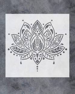 Vegansoul Vegan soul lotus flower wall stencil | for bedroom designs bedroom 3d Lotus Flower Wall Decore Stencil