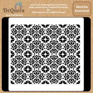 DEQUERA DeQuera Shape Stencils for Craft and Art - Frames and Masks Stencil - Geometric Design Stencils - Geometric Pattern Stencil - Geometric Stencils for Art and Cra Modern Craft Stencil Stencil