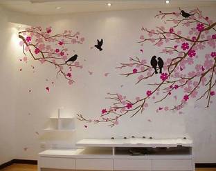 Kayra Decor Large Full Size Love Birds Wall Design Stencils For Wall Painting And Home Wall Decoration Suitable For Room Decor And Craft ( 72 x 83 Inch ) ( KHSNT347 ) KHSNT347 wall stencil Stencil