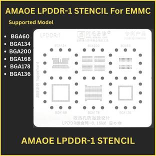 AKT AMAOE LPDDR-1 STENCIL For EMMC BGA134,BGA200,BGA60 BGA168,BGA178,BGA136 Universal multifunción BGA Reballing para Stencil