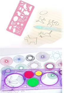 URBANE CHIC Drawing Spirograph Stencils Floral Art Ruler Geometric Wheel DIY Scale Combo 6242 Geometry Stencil