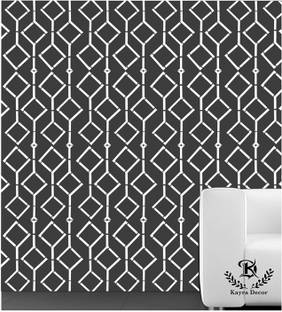 Kayra Decor Square Chain Wall Design Stencils for Wall Painting for Home Wall Decoration Suitable for Room Decor, Ceiling and Craft (16 inch x 24 inch) (KHS246) KHS246 (SIZE:16" x 24")Beautiful reusable Wall Stencil