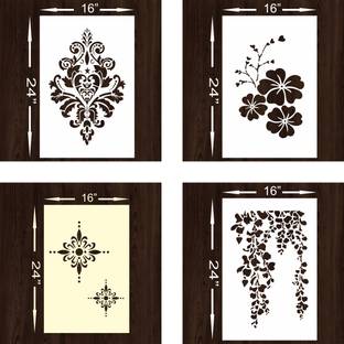 FLEXISHINE DECOR Size- 16X24 Inch, Theme- Classy (2041) DIY Painting Suitable For Bedroom, Drawing Room & Office Decoration Home Wall Arts Stencil
