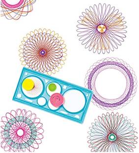 Toygenic Kids Ruler Spirograph Geometric Ruler Drafting Tools Stationery for Students Drawing Set RuLer Stencil