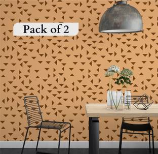 StenCart Modern Wall Design Stencils for Wall Painting Pack of 2 Triangle Shape Stencil for Home Wall Decoration (16x24 inch)–Suitable for Room Decor,Ceiling and Floors Stencil