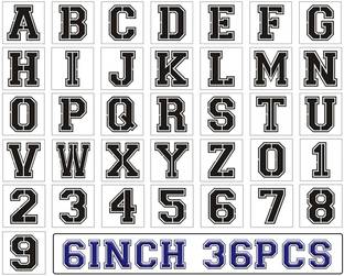 DEQUERA 6 Inch Letter Stencils for Painting On Wood , 36pcs Alphabet Stencils Sports Ste ncil Letter Number Templates for Painting On Wall,Sign,Canvas, Porch,Fabric Wall, Paint Wooden Signs, Thanksgiving, DIY Home Yard Décor Stencil