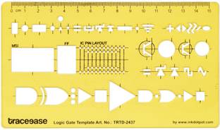 Traceease Traceease Electrical Drafting Logic Gate Template Drawing Stencil,Designing TRTD-2437A Logic Gate Template Stencil