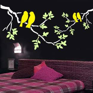 RaniPari Couple Bird wall stencils | Stencil for Wall Painting | stencil painting design| Stencil for Wall Painting (Size:-16X24 Inch) wall stencils Stencil