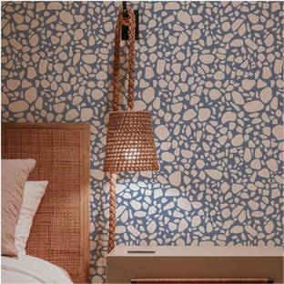 Kayra Decor Latest Terrazzo Stones Allover Large Stencils for Wall Painting KDRDSS1209-2434 Size-24x34 Inch Stencil