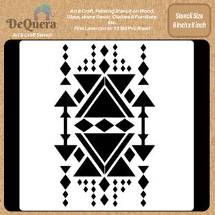 DEQUERA Stencils - Paint Pattern Stencil - Wall Design Pattern Stencil - Small Pattern Modern Craft Stencil Stencil