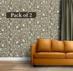 StenCart Modern Wall Design Stencils for Wall Painting Pack of 2 Creeper Floral Stencil for Home Wall Decoration (16x24 inch)–Suitable for Room Decor,Ceiling and Floors Stencil