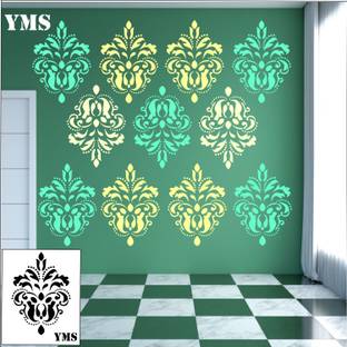 YMS Size:- 16" X 24" Floralcop Wall Stencil