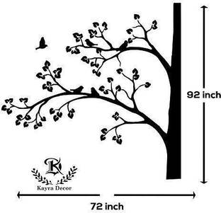 Kayra Decor Large Size Birds Wall Design Stencils Suitable For Room Decor ( 92 X 72- Inch ) KHSNT356 wALL Art Stencil