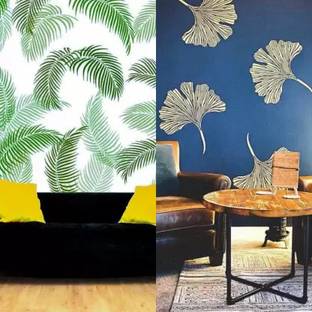 FLEXISHINE DECOR (16 inch x 24 inch) Wall Design Stencils for Wall Painting for Suitable For Bedroom, Drawing Room & Office Decoration Modern Home Wall Arts Stencil