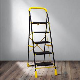 TNT The Next Trend Cameo 5 Step Heavy Duty Steel Ladder with Anti Slip and Anti Skid Shoes FRP Ladder