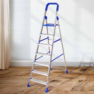 HOMACE 7 Step Home Pro Ladder For Home | Anti- Slip Shoes Aluminium Ladder