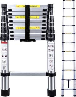 Smarty 11 Feet Portable Lightweight Compact Ultra Stable 3.2 Meter Telescopic Aluminium Ladder