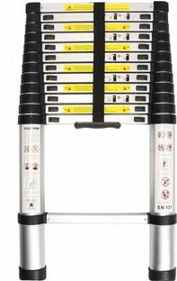 BUCKETLIST ®Aluminium Telescopic Ladder 12.5 FT/3.8m 13 step Extendable Lightweight Step Aluminium Ladder