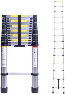 Smarty 17 Feet Portable Adjustable Lightweight Compact Stable 5.2 Meter Telescopic Aluminium Ladder