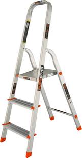 EUROSTAR 3 Step Ladder for Home | Anti Slip | Foldable Aluminium Ladder