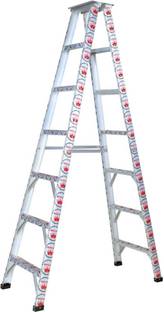 Royal Solution Aluminium 2 way 7 step folding ladder ( silver, medium). ( 7 feet ) Aluminium Ladder