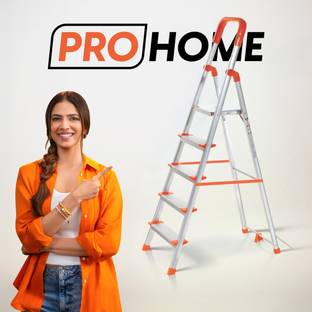 ProHome 5 Steps Ladder with Anti Slip Shoes Aluminium Ladder