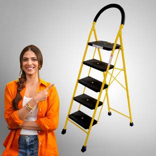 ProHome 5 Step Steel Ladder for Home With Anti Skid shoes Steel Ladder