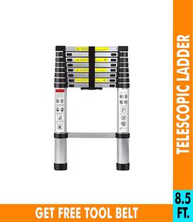 PRO STEP 8.5 ft (2.5 m) Premium Aluminum Folding Telescopic Ladder | EN131 Certified Aluminium Ladder