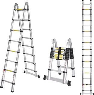 BUCKETLIST ® 2.2M+2.2M/4.34M/14.24FT A Shape Telescoping Extension Ladder Aluminium Ladder Aluminium Ladder