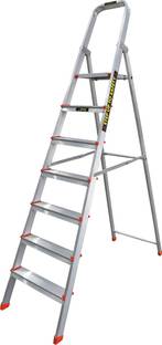 EMAC Aluminium Heavy-Duty 7 Steps Ladder for Home-6.56 Feet(200 CM) Anti Slip Folding Aluminium Ladder