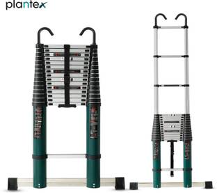 Plantex Dual 2 Meter Telescopic Ladder for Home/Heavy Duty Portable Aluminum Ladder 13Ft Aluminium Ladder