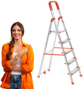 ProHome 5 Steps Ladder with Anti Slip Shoes Aluminium Ladder