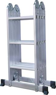 Aardwolf Quickfit Multi Purpose Extension Ladder | Foldable Step Ladder(4 x 3|12FT) Aluminium Ladder