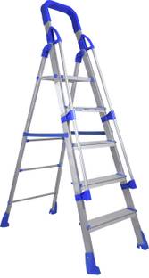 PARASNATH 5 Step Blue Maple Colour Ladder folding Ladder With Aluminium Step Mild Aluminium Ladder
