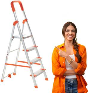 ProHome 4 Steps Ladder with Anti Slip Shoes Aluminium Ladder