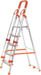 ProHome 5 Steps Ladder with Railing and Anti Slip Shoes Aluminium Ladder