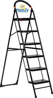 HOMIFY Heavy Duty Anti Skid Folding Ladder Steel Ladder 6 Step Ladder Steel Ladder