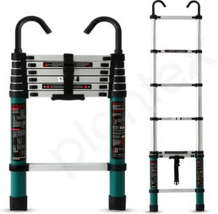 Plantex 2 Meter Telescopic Ladder for Home/Heavy Duty Portable Aluminum Ladder 7 Feet Aluminium Ladder