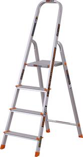 EUROSTAR 4 Steps ladder for home With Anti Slip Shoes Aluminium Ladder