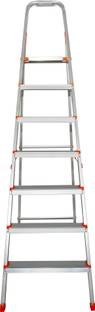 ESKAI INDIA by ESKAI INDIA 7 Step Platform Ladder with Serrated Footstep, Edge guards & Interlocking system Aluminium Ladder