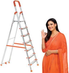 ProHome 7 Steps Ladder with Anti Slip Shoes Aluminium Ladder