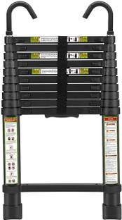 Plantex Black Aluminum Extension Ladder with Hooks-EN131 Certified (4.4Meter/14.5 Feet) Aluminium Ladder