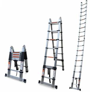Equal 22 FT.Portable and Extension DoubleTelescopic FoldingLadder/2-in-1 Ladder 16Step Aluminium Ladder
