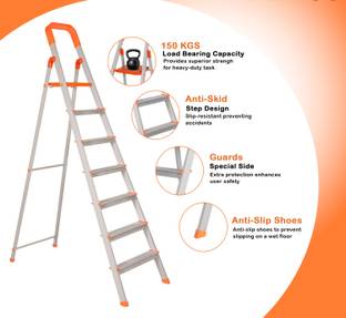 Flipkart SmartBuy Hybird Aluminium Step - 7 Step Powder Coated Steel Ladder